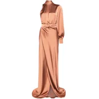 pinko robe longue ansonica - marron