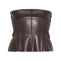 norma kamali corset zippé grace - marron