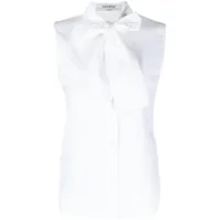kimhekim blouse en coton à col lavallière - blanc