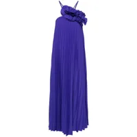 p.a.r.o.s.h. robe longue à design plissé - violet