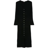 by malene birger robe longue colea en laine - noir