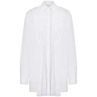 alberta ferretti chemise à effet plissé - blanc