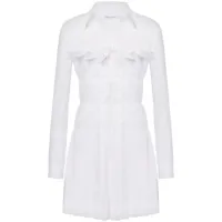 alberta ferretti robe courte plissée - blanc
