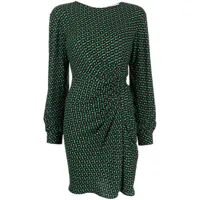 dvf diane von furstenberg robe courte coraline à imprimé géométrique - vert