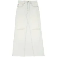 mm6 maison margiela jupe en jean à coupe longue - blanc