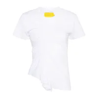 marques'almeida t-shirt en coton à fronces - blanc