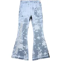 diesel pantalon de jogging p-belb à design évasé - bleu