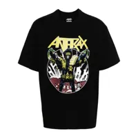 neighborhood x anthrax t-shirt à logo imprimé - noir