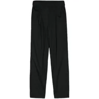 brunello cucinelli pantalon court à taille élastique - noir