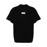 mm6 maison margiela t-shirt en coton à motif signature - noir