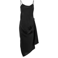 low classic robe-nuisette à lien de resserrage - noir