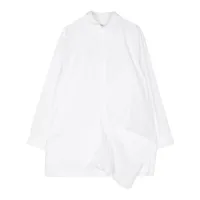 y's chemise en coton à design asymétrique - blanc