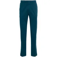 boglioli pantalon chino à plis marqués - bleu