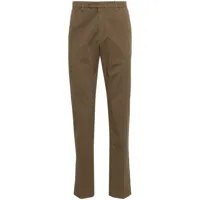 boglioli pantalon chino à plis marqués - marron