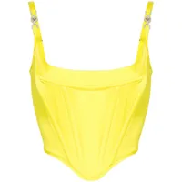 versace haut-corset à motif medusa '95 - jaune