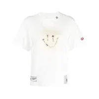 maison mihara yasuhiro t-shirt en coton à imprimé smiley - blanc