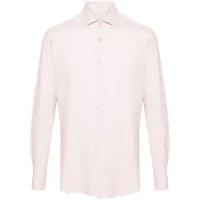 xacus chemise à col italien - rose