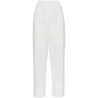 brunello cucinelli pantalon fuselé à coupe courte - blanc