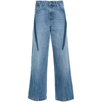 dion lee jean slouchy darted à coupe ample - bleu
