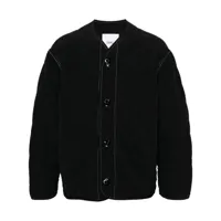 oamc veste matelassée à simple boutonnage - noir