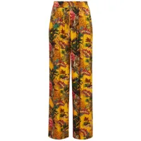l'agence pantalon palazzo lillian à imprimé jungle - jaune