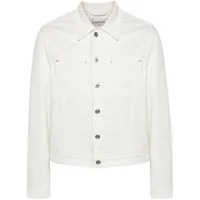 lanvin veste en jean à patch logo - blanc