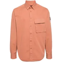 belstaff chemise en coton à logo appliqué - rose