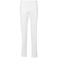 zegna pantalon chino en coton à taille basse - blanc