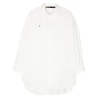 bimba y lola chemise en coton à ornements en cristal - blanc