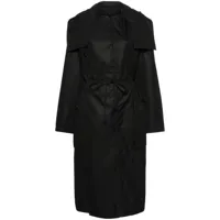 lemaire manteau à design asymétrique - noir