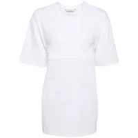 pushbutton chemise à taille ceinturée - blanc