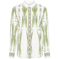 giambattista valli chemise à imprimé jardin du cap - blanc