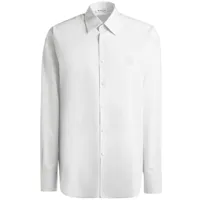 bally chemise en coton à logo brodé - blanc