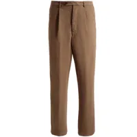 bally pantalon chino en coton à coupe droite - marron