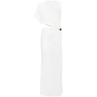 courrèges robe longue à design asymétrique - blanc