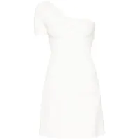 courrèges robe courte à une épaule - blanc