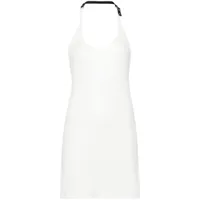 courrèges robe courte holistic buckle 90s à patch logo - blanc