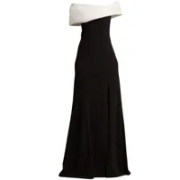 tadashi shoji robe longue à épaules dénudées - noir