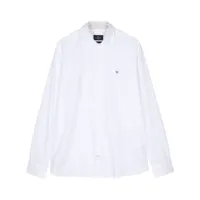hackett chemise en coton à logo brodé - blanc