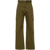 msgm pantalon droit à poches cargo - vert