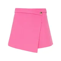 msgm jupe-short mini à bords francs - rose