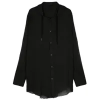 masnada chemise en coton à imprimé abstrait - noir