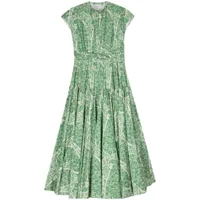 giambattista valli robe longue à imprimé côte d’azur - vert