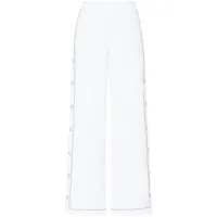 rosetta getty pantalon ample à boutons pression - blanc
