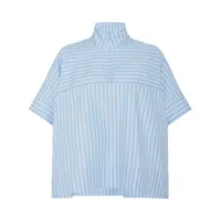 rosetta getty chemise rayée à manches courtes - bleu