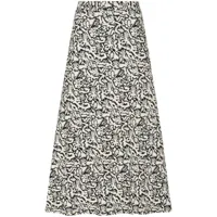rosetta getty jupe longue à motif abstrait - noir