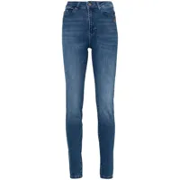 karl lagerfeld jeans jean skinny à taille haute - bleu