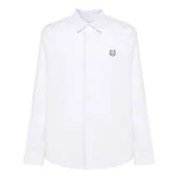 maison kitsuné t-shirt en coton à patch renard - blanc