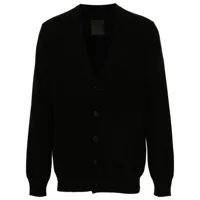 givenchy cardigan en laine à logo intarsia - noir