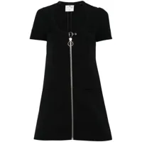 courrèges robe courte holistic à détail de boucle - noir